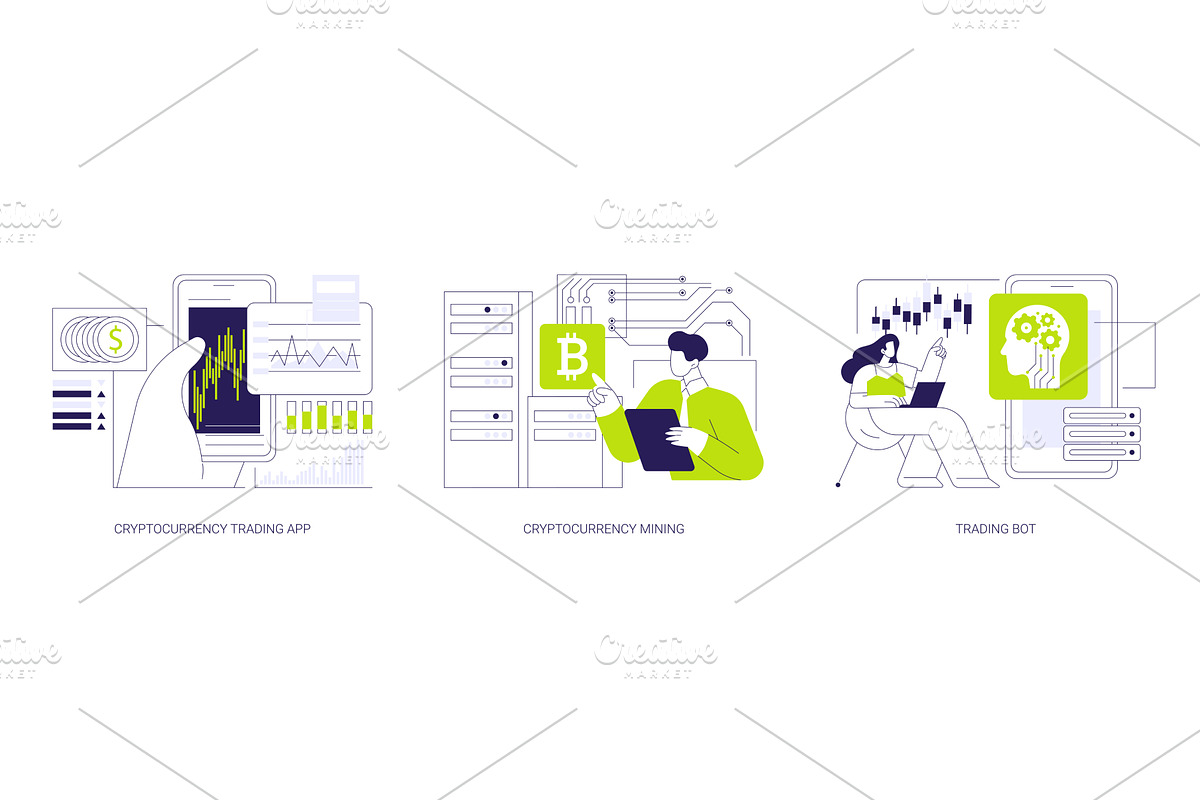 Cryptocurrency trade isolated, a Finance Illustration by Visual Generation