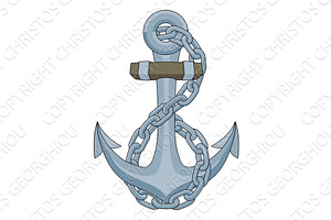 Ship Anchor Boat Chain Nautical, an Object Illustration by Christos Georghiou