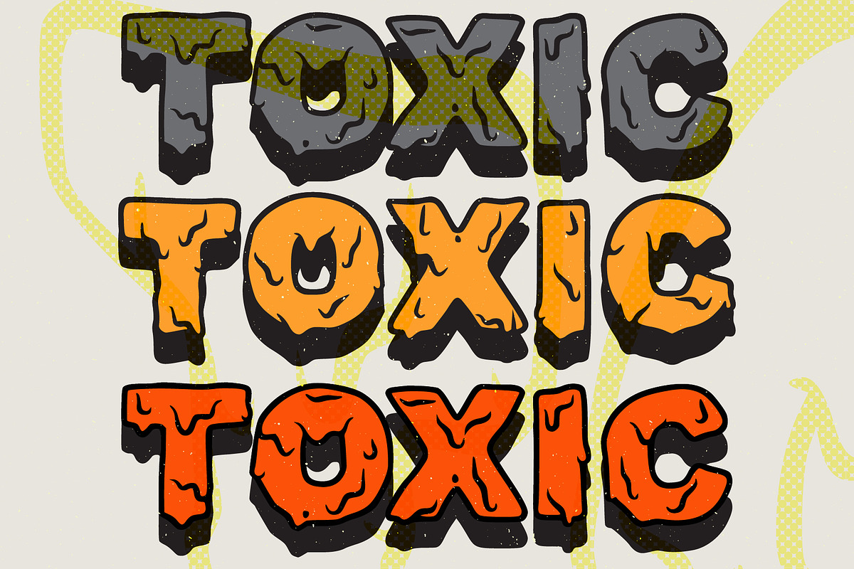 Toxic Font, a Sans Serif Font by Joshua Swain (Photo 4 of 9)