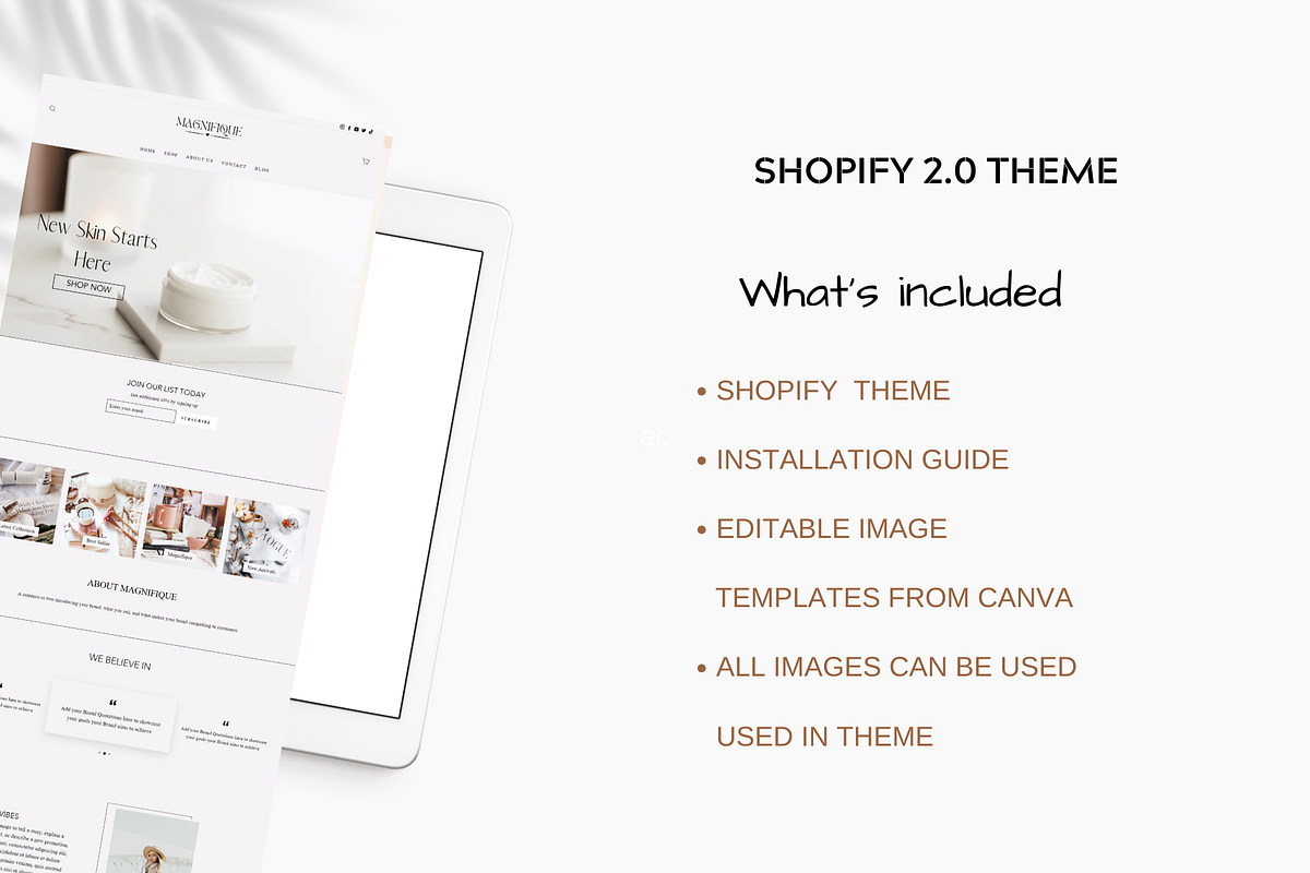 Magnifique template - Shopify Theme, a Templates & Theme by Millennials Marketing (Photo 2 of 10)