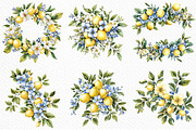 Watercolor Lemon Blossom Clipart, an Illustration by Craft Nest (Thumbnail 2 of 12)
