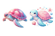 Coastal Sea Turtle Clipart, an Illustration by Dream Creation (Thumbnail 6 of 6)
