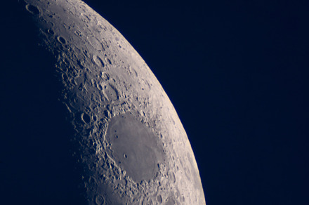 High-resolution image crescent Moon