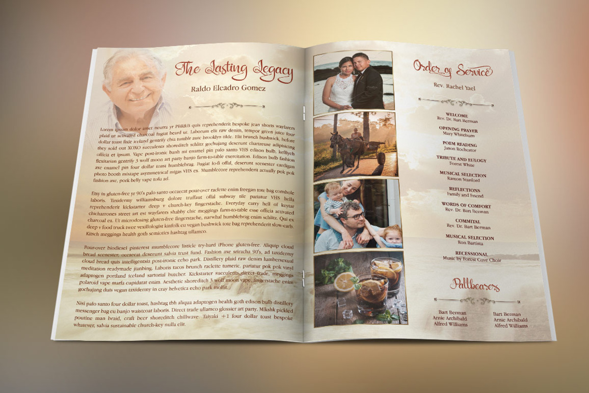 Forever Funeral Program Template PSD, a Templates & Theme by Godserv Designs (Photo 2 of 6)