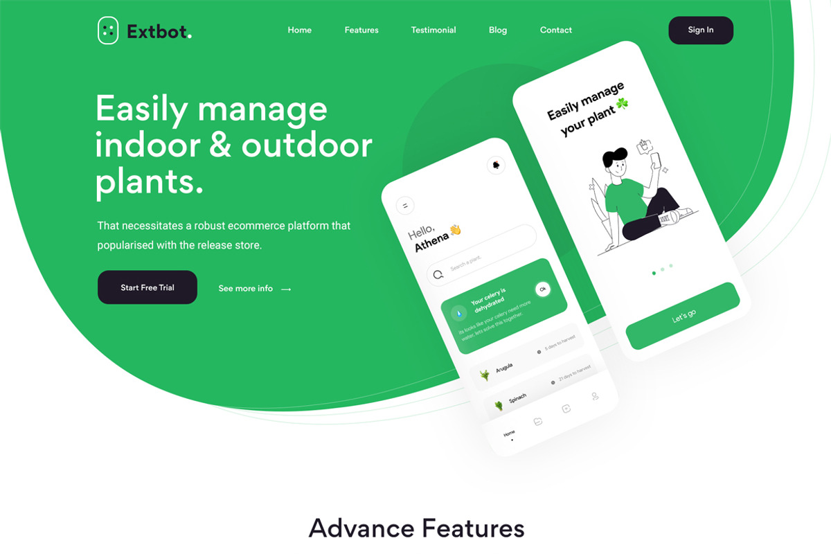 App Landing HTML5 Template - Extbot, a Landing Page Template by HasThemes (Photo 3 of 6)