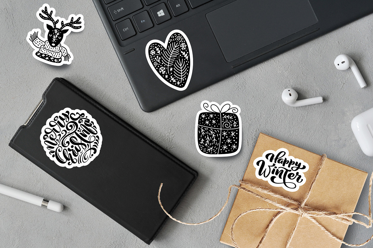 Christmas Scandinavian Stickers, an Object Graphic by Happy Letters (Photo 3 of 6)