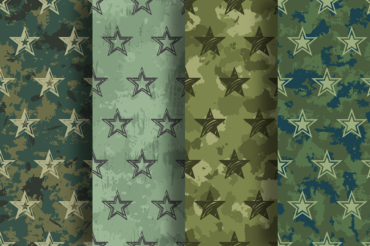 Vector seamless starry patterns, a Pattern Graphic by Iryna Denysova (Photo 7 of 8)