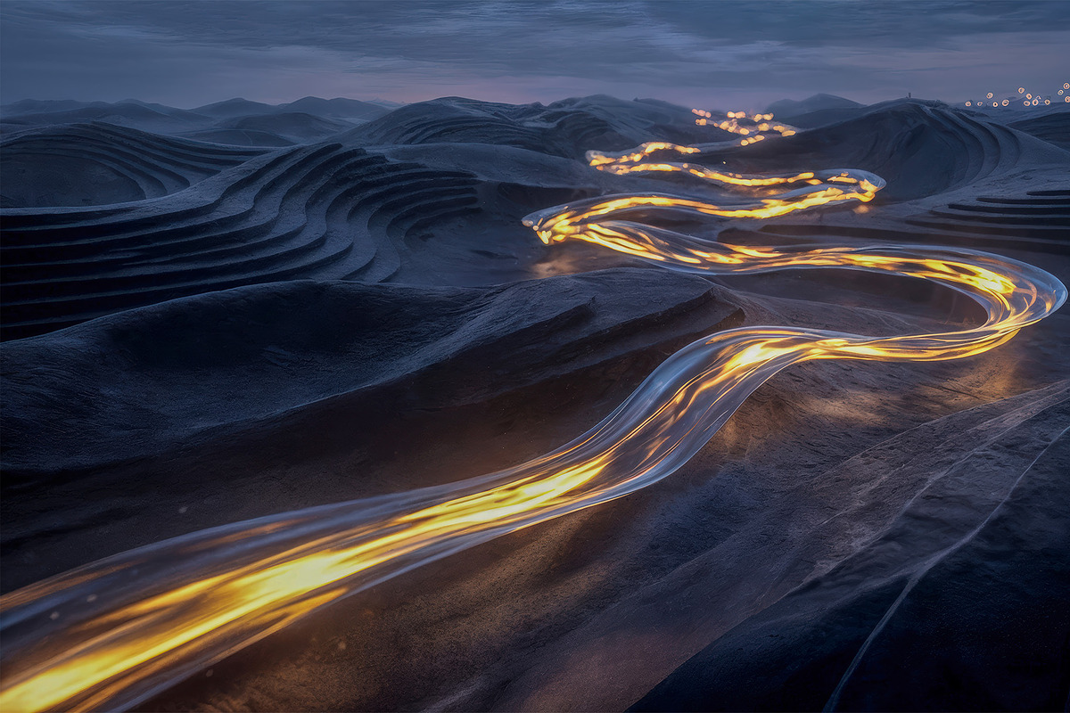 Abstract Glowing Light Streams, a Decorative Illustration by StockVerse Creative (Photo 3 of 4)