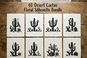 60 Desert Cactus Floral Silhouette, a Seasonal Illustration by Amazin_art (Thumbnail 1 of 34)