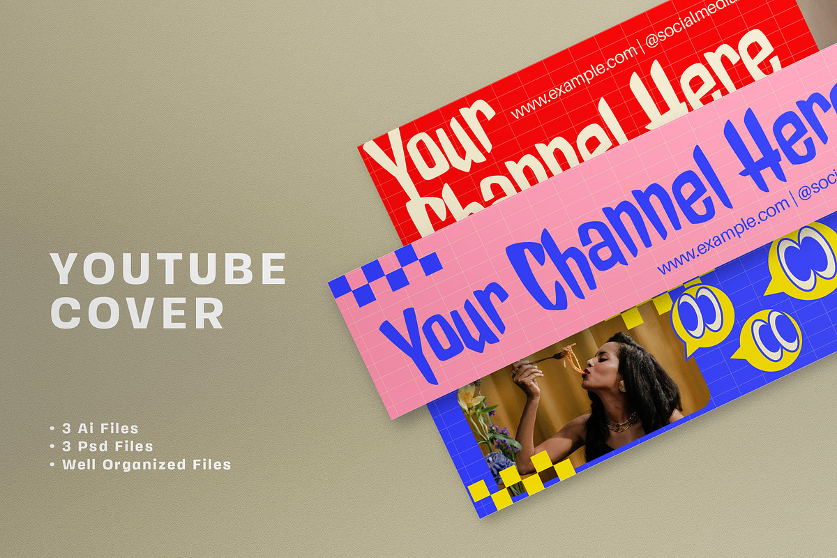 Red Retro Food Vlogger YouTube Cover, a Social Media Template by graphicook (Photo 1 of 3)