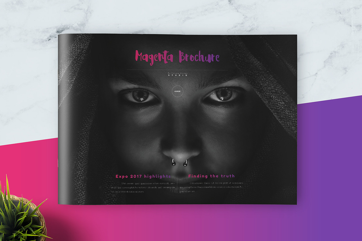 Magenta Brochure, a Brochure Template by Kahuna Design (Photo 1 of 12)