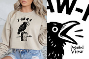 F-CAW-F Crow Sublimation PNG Set, an Animal Illustration by Heather Green Designs (Thumbnail 3 of 5)