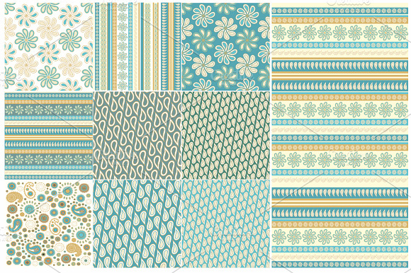 Set of 10 pastel floral backgrounds preview 6