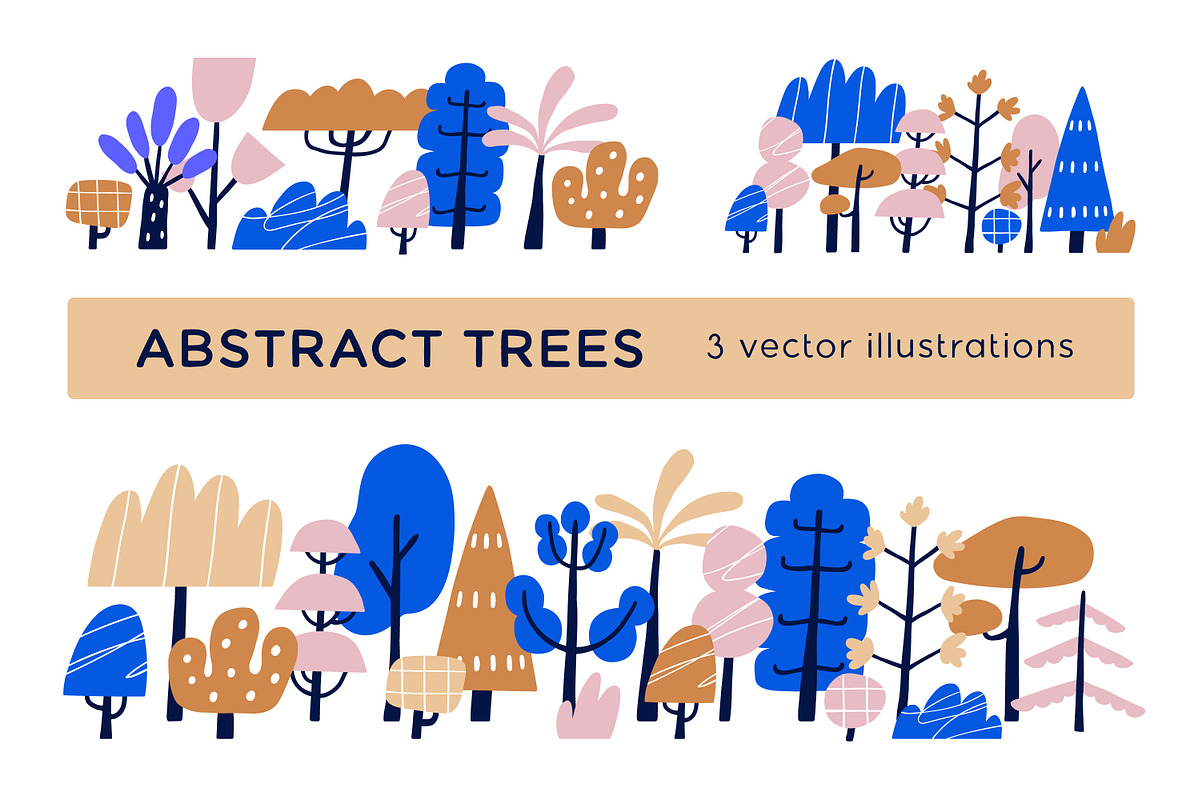 Forest trees in doodle Scandi style, an Illustration by Good Studio (Photo 1 of 4)