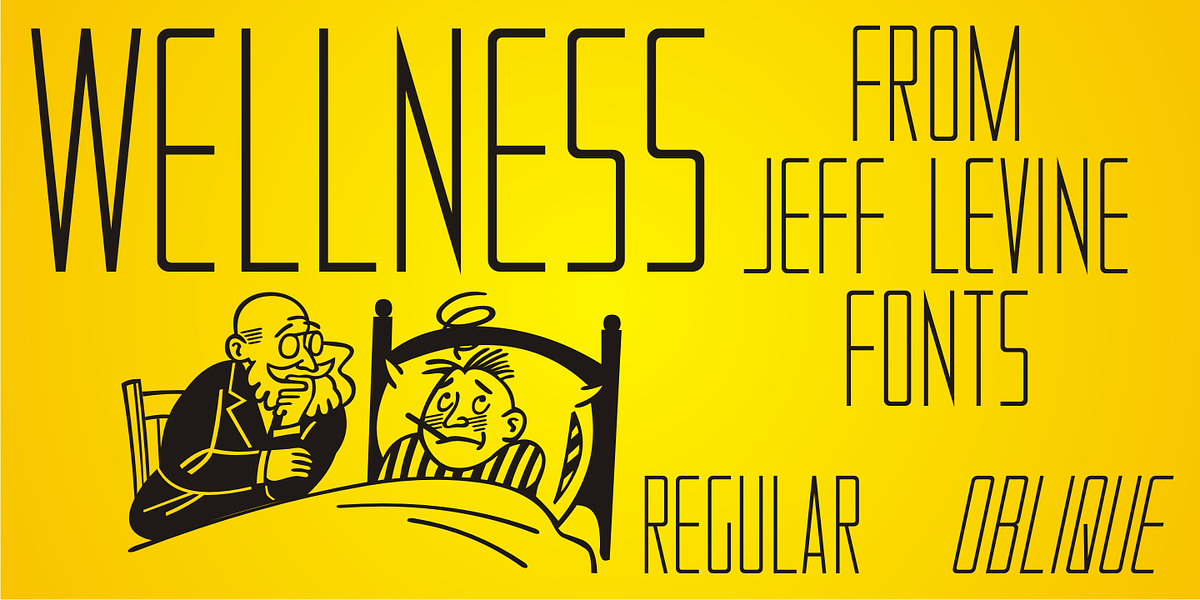 Wellness JNL, a Sans Serif Font by Jeff Levine Fonts