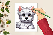 Watercolor White Dog PNG clipart, a Seasonal Illustration by Craft Nest (Thumbnail 2 of 5)
