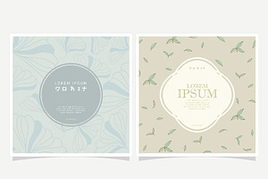 Floral background and Label Design