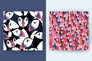 Seamless Patterns With Birds