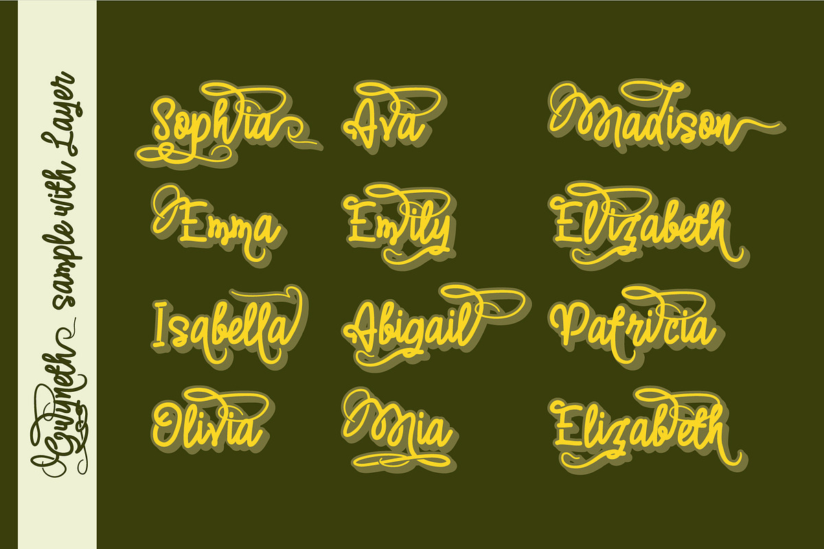 Gwyneth | modern script layered preview 7