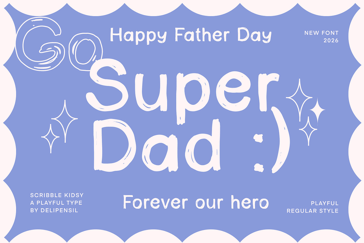 Scribble Kidsy - Playful Handwritten, a Handwritten Font by delipensil (Photo 2 of 8)
