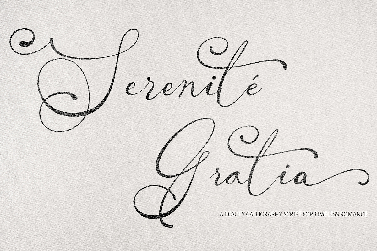 Serenité Gratia - Calligraphy Script, a Script Font by Inviline.co (Photo 10 of 10)
