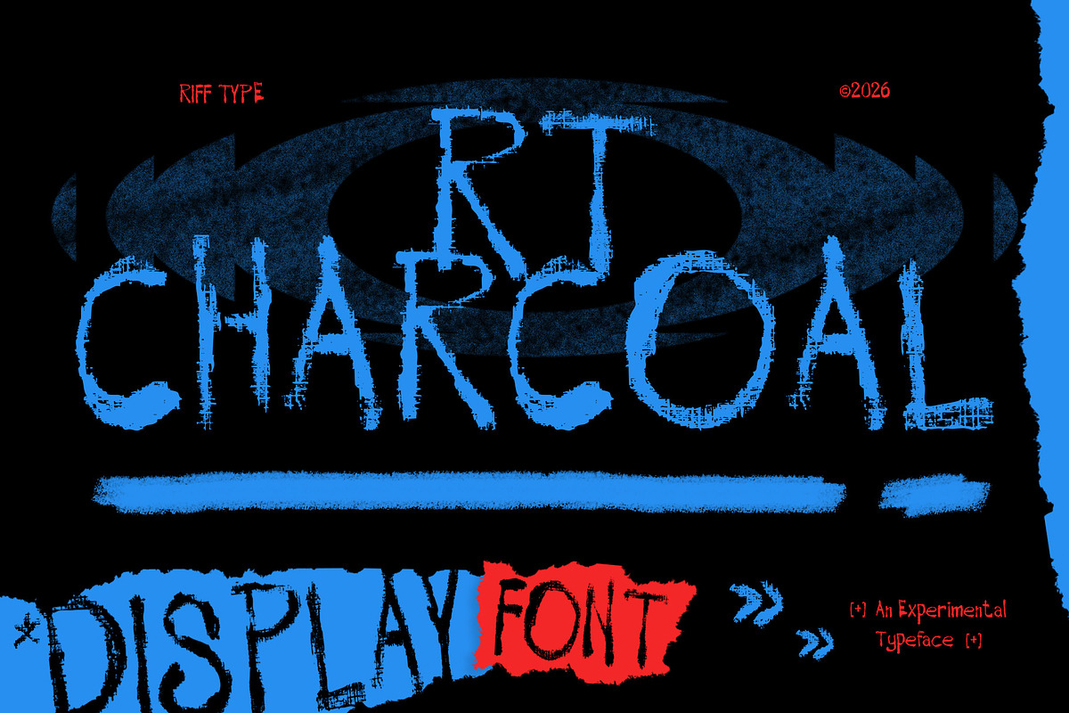 RT Charcoal - Briquette Display Font, a Handwritten Font by riff.type (Photo 1 of 9)