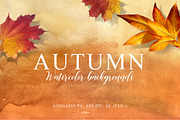 Autumn Watercolor Backgrounds, a Texture Graphic by ArtistMef (Thumbnail 1 of 9)