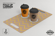 Fold Up Drink Carrier Mockup, a Cups & Container Mockup by INCDesign (Thumbnail 8 of 9)