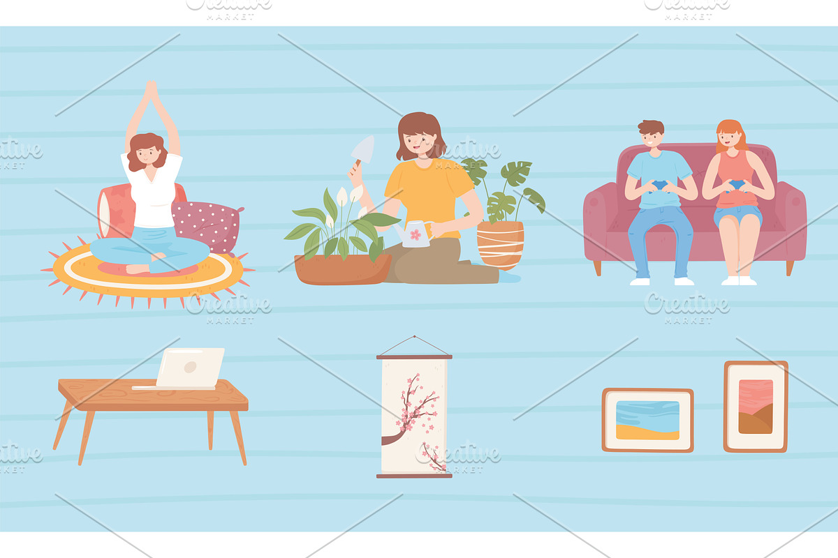 people home hobbies, an Object Illustration by studiogstock
