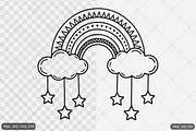 Dreamy Rainbow Cloud SVG PNG Bundle, an Illustration by Actual Pixel (Thumbnail 3 of 8)