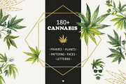CANNABIS / MARIJUANA BUNDLE, a Decorative Illustration by Elena_Sedova (Thumbnail 2 of 30)