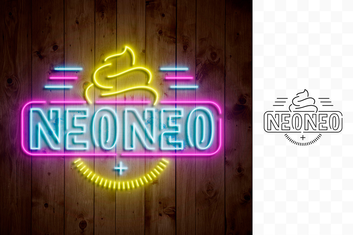 Neon Sign Light Logo Mockup, a Product Mockup by DesignNeutrons (Photo 2 of 4)
