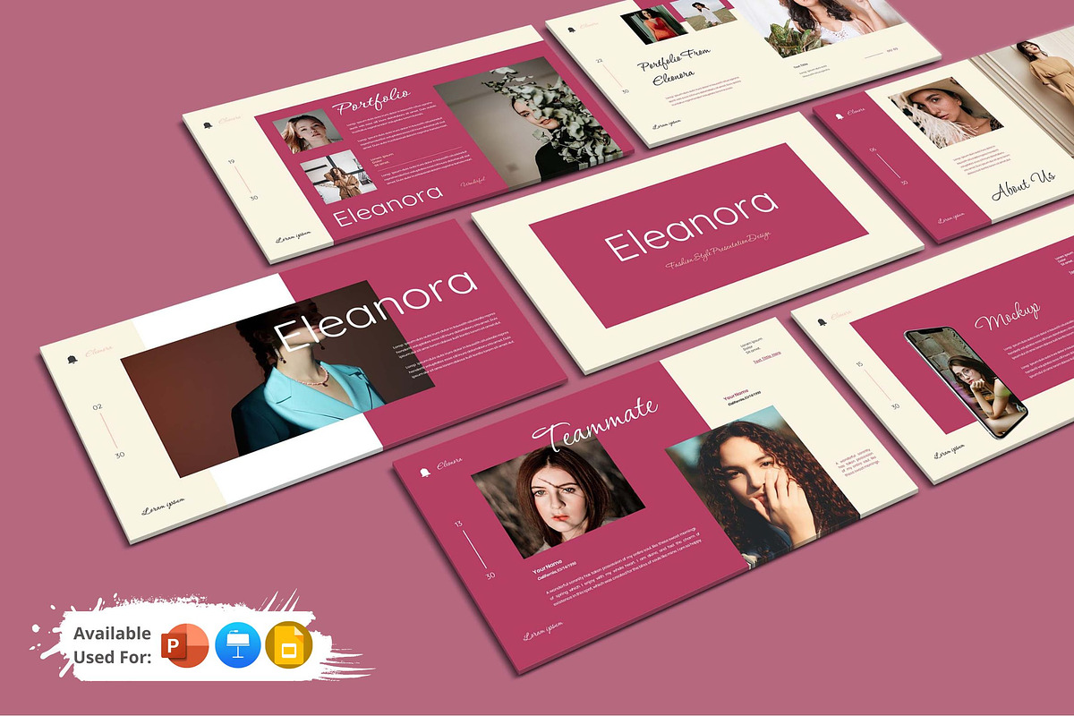 Eleanora Presentation Template, a Presentation Template by Analogous Temp (Photo 1 of 5)
