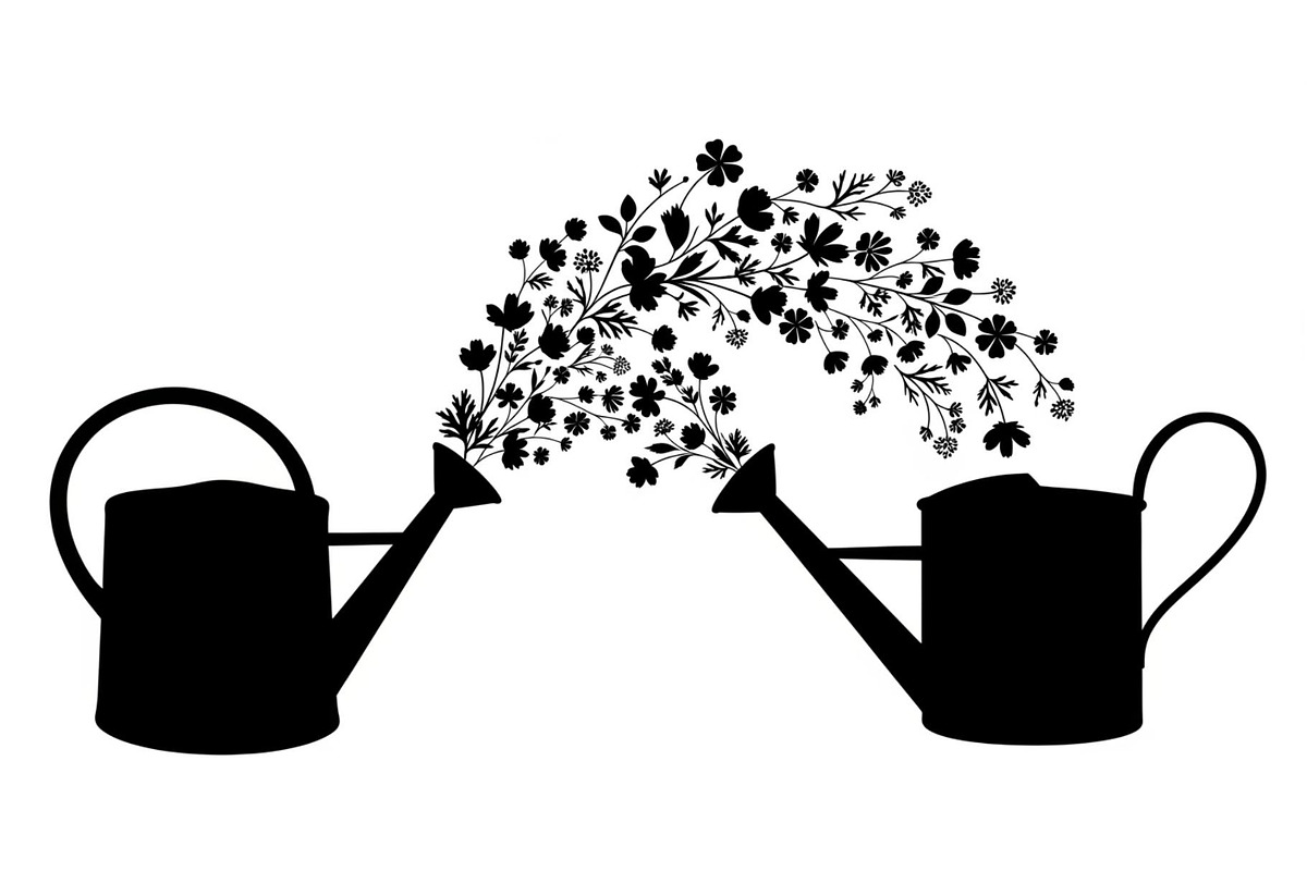 Floral Watering Can Design Bundle, an Illustration by Gaye Art (Photo 10 of 31)