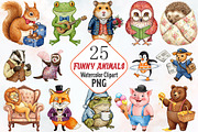 Funny Animals Clipart, an Illustration by RobertsArt (Thumbnail 1 of 7)