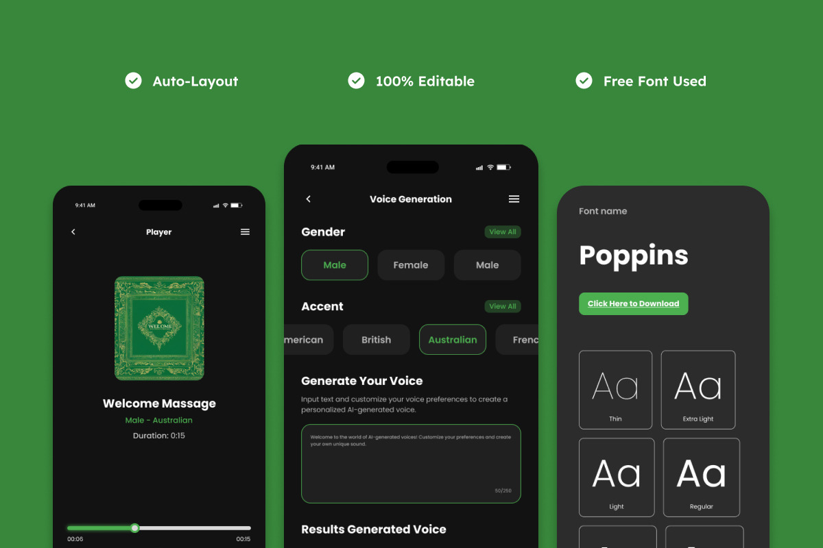 VocaCraft - AI Voice Generate Mobile, an App Template by productype1 (Photo 3 of 5)