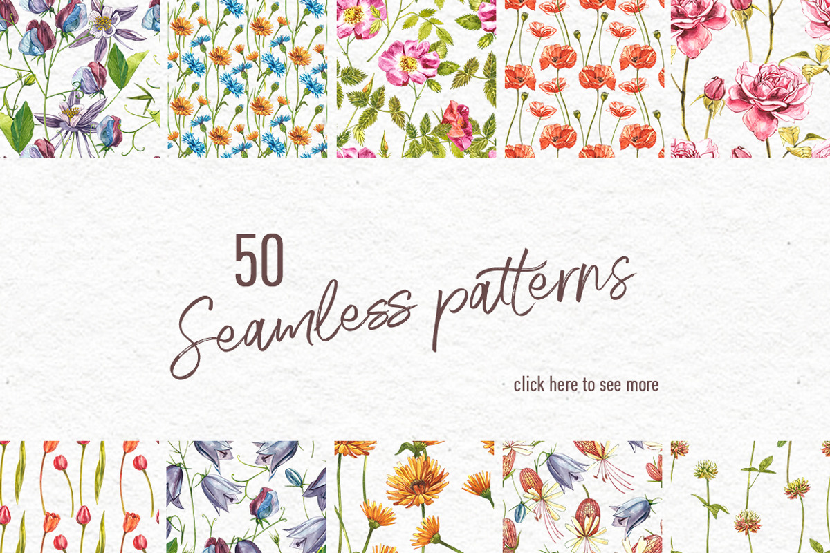 Wildflowers & Gardenflowers clipart, a Decorative Illustration by Ann Astro (Photo 4 of 9)