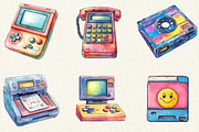 Retro Technology Sublimation Clipart, an Illustration by OK Design (Thumbnail 5 of 5)