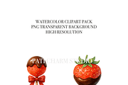18 Strawberry Chocolate Clipart, a Decorative Illustration by Pati Charm Studio (Thumbnail 4 of 7)