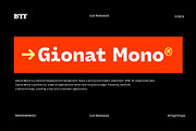 Gionat Mono, a Sans Serif Font by Bring To Type (Thumbnail 1 of 7)