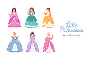 Cute little princesses set, a Person Illustration by Good Studio (Thumbnail 1 of 4)