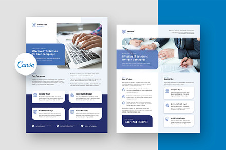 IT Services Flyer Canva Template