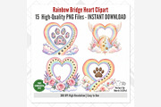 Rainbow Bridge Heart Clipart 15 PNG, an Animal Illustration by Tanya Kart (Thumbnail 8 of 10)