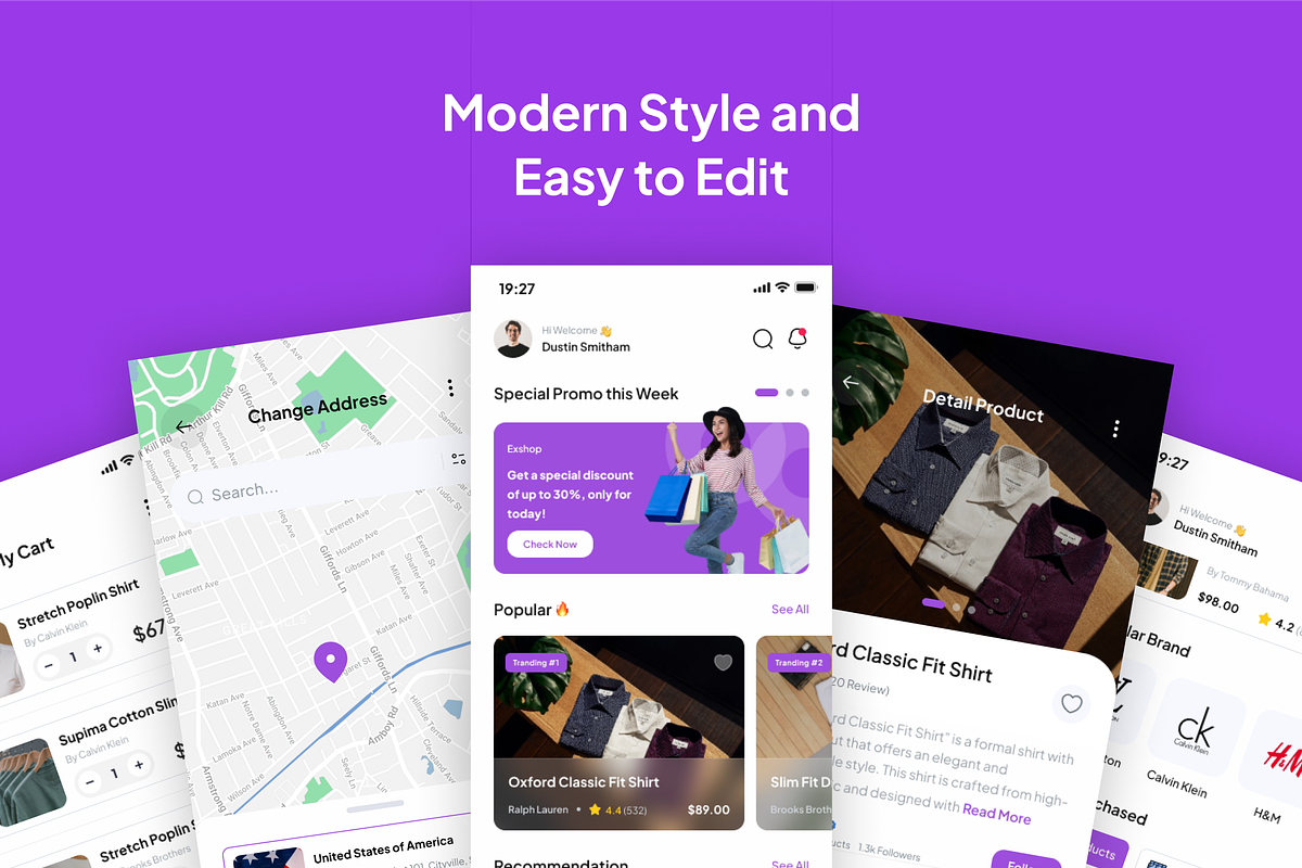 Exshop UI Kit, an UI Kit Template by Kawalan Studio (Photo 4 of 6)