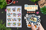 Retro Cassette Tape Cartoon, a Technology Illustration by Allmostudio (Thumbnail 1 of 2)