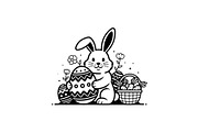 Happy Easter Bunny Vector Bundle, an Illustration by jahid234 (Thumbnail 6 of 51)