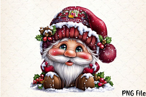 Christmas Gnome Clipart, an Illustration by YA Design