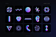 Holographic 3D shapes collection, an Object Graphic by Samolevsky (Thumbnail 8 of 13)