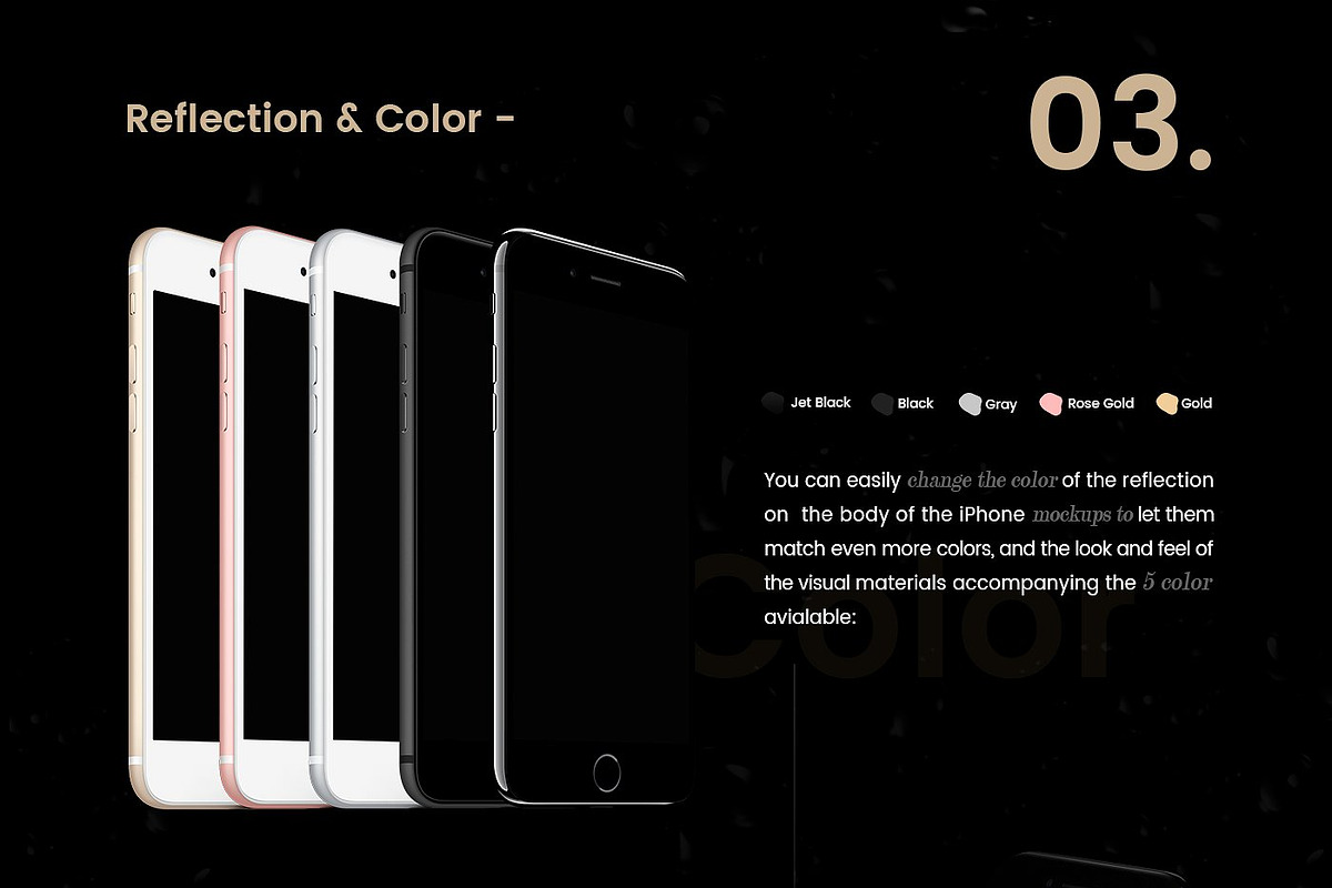 iPhone 7 & 7 Plus Mockups, an iPhone Mockup by Uidea (Photo 3 of 5)