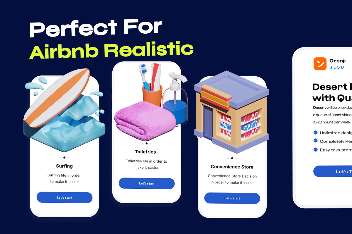 Airbnb Realistic Isometric 3D Icon, a Cars & Vehicle 3D Model by orenjidesign (Photo 5 of 8)